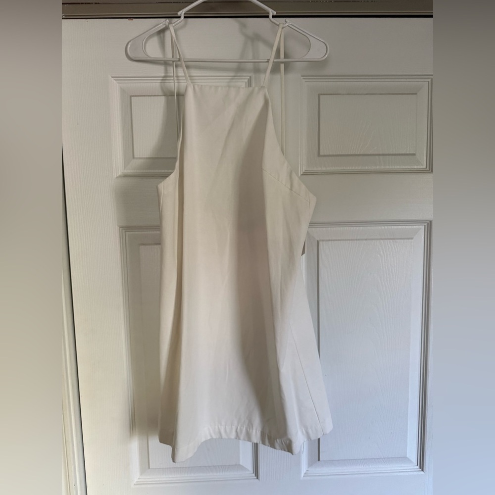 Zara Elegant White Sleeveless Dress